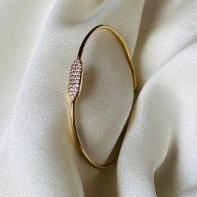 Bangle white topaz Amélia