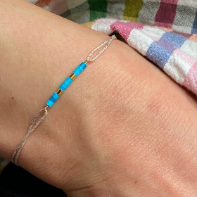 Bracelet Turquoise et lapis - Apache