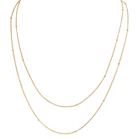 Necklace gold plated or silver fine chain Alma