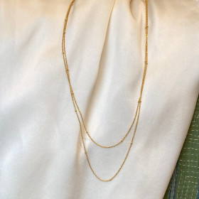 Necklace gold plated or silver fine chain Alma