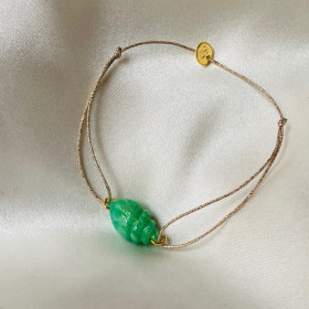 Chrysoprase shell Bracelet-...