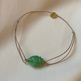 Chrysoprase shell Bracelet-  Arielle